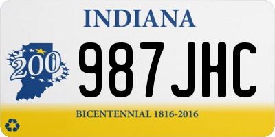 IN license plate 987JHC