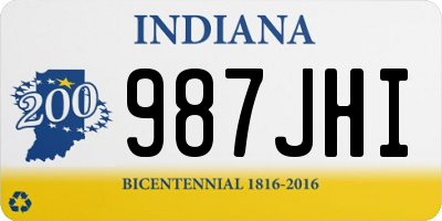 IN license plate 987JHI