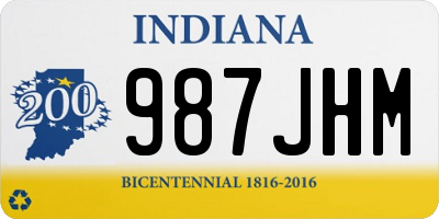 IN license plate 987JHM