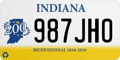 IN license plate 987JHO