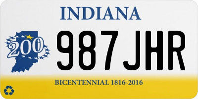 IN license plate 987JHR