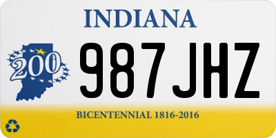 IN license plate 987JHZ