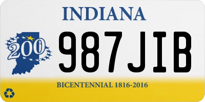 IN license plate 987JIB