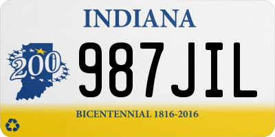 IN license plate 987JIL