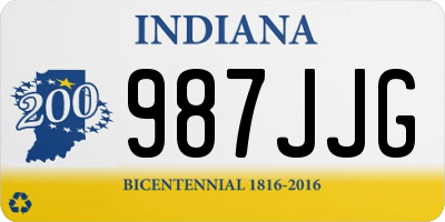 IN license plate 987JJG