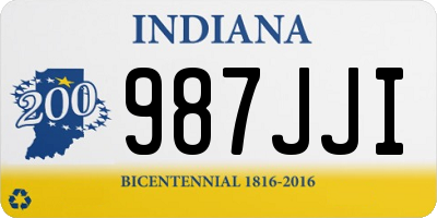 IN license plate 987JJI