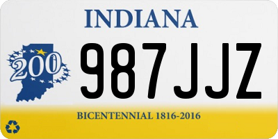 IN license plate 987JJZ