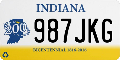 IN license plate 987JKG