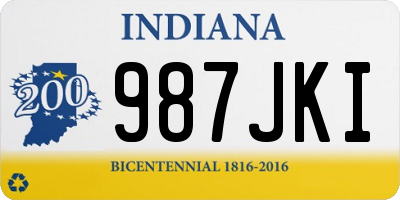 IN license plate 987JKI