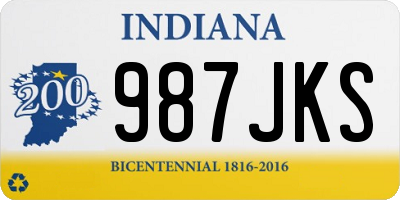 IN license plate 987JKS