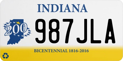 IN license plate 987JLA