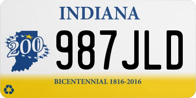 IN license plate 987JLD