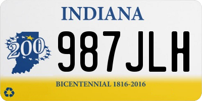 IN license plate 987JLH