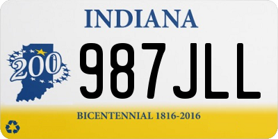 IN license plate 987JLL