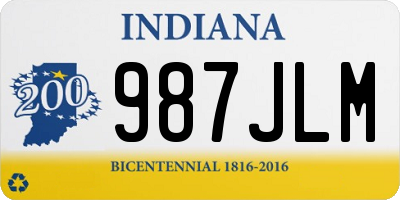 IN license plate 987JLM