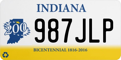 IN license plate 987JLP