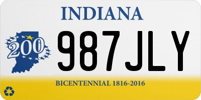 IN license plate 987JLY