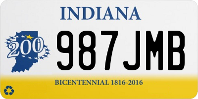 IN license plate 987JMB