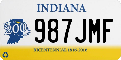 IN license plate 987JMF