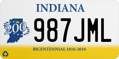 IN license plate 987JML