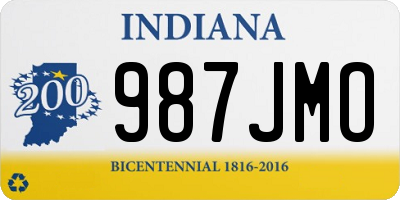 IN license plate 987JMO