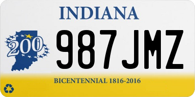 IN license plate 987JMZ