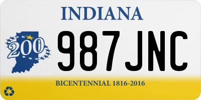 IN license plate 987JNC