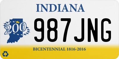 IN license plate 987JNG