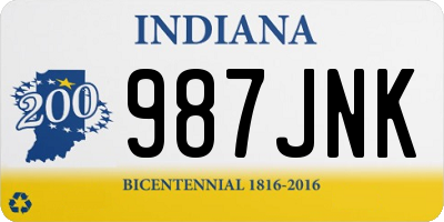 IN license plate 987JNK