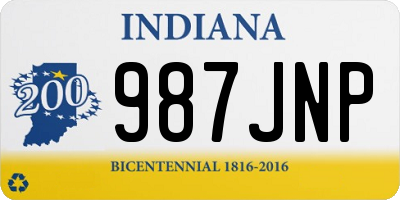 IN license plate 987JNP