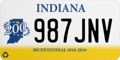 IN license plate 987JNV