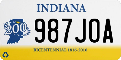 IN license plate 987JOA