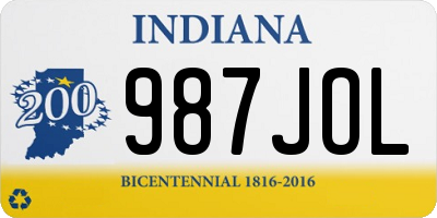 IN license plate 987JOL