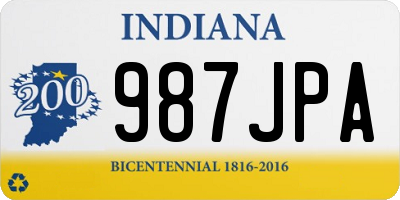 IN license plate 987JPA