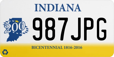 IN license plate 987JPG