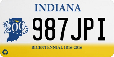 IN license plate 987JPI