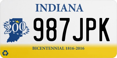 IN license plate 987JPK