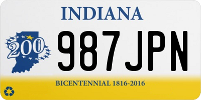 IN license plate 987JPN