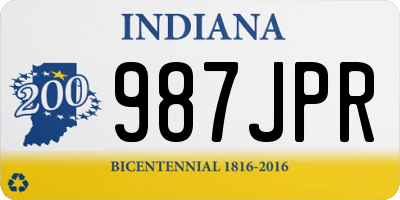 IN license plate 987JPR