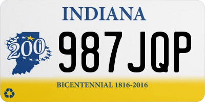 IN license plate 987JQP