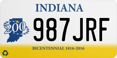 IN license plate 987JRF