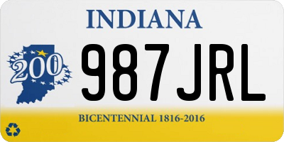 IN license plate 987JRL