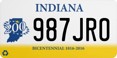 IN license plate 987JRO