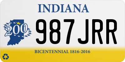 IN license plate 987JRR