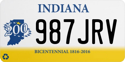 IN license plate 987JRV