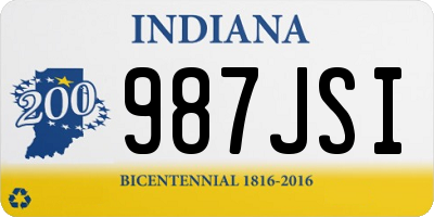 IN license plate 987JSI