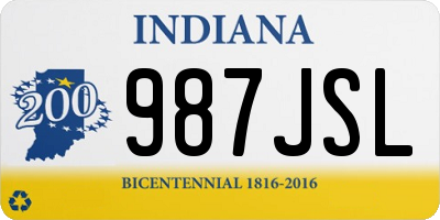 IN license plate 987JSL