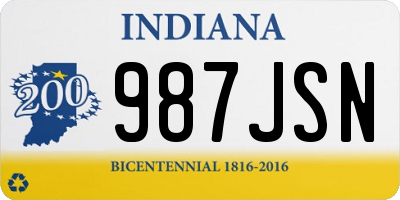 IN license plate 987JSN