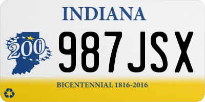 IN license plate 987JSX