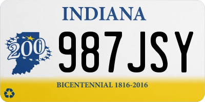 IN license plate 987JSY